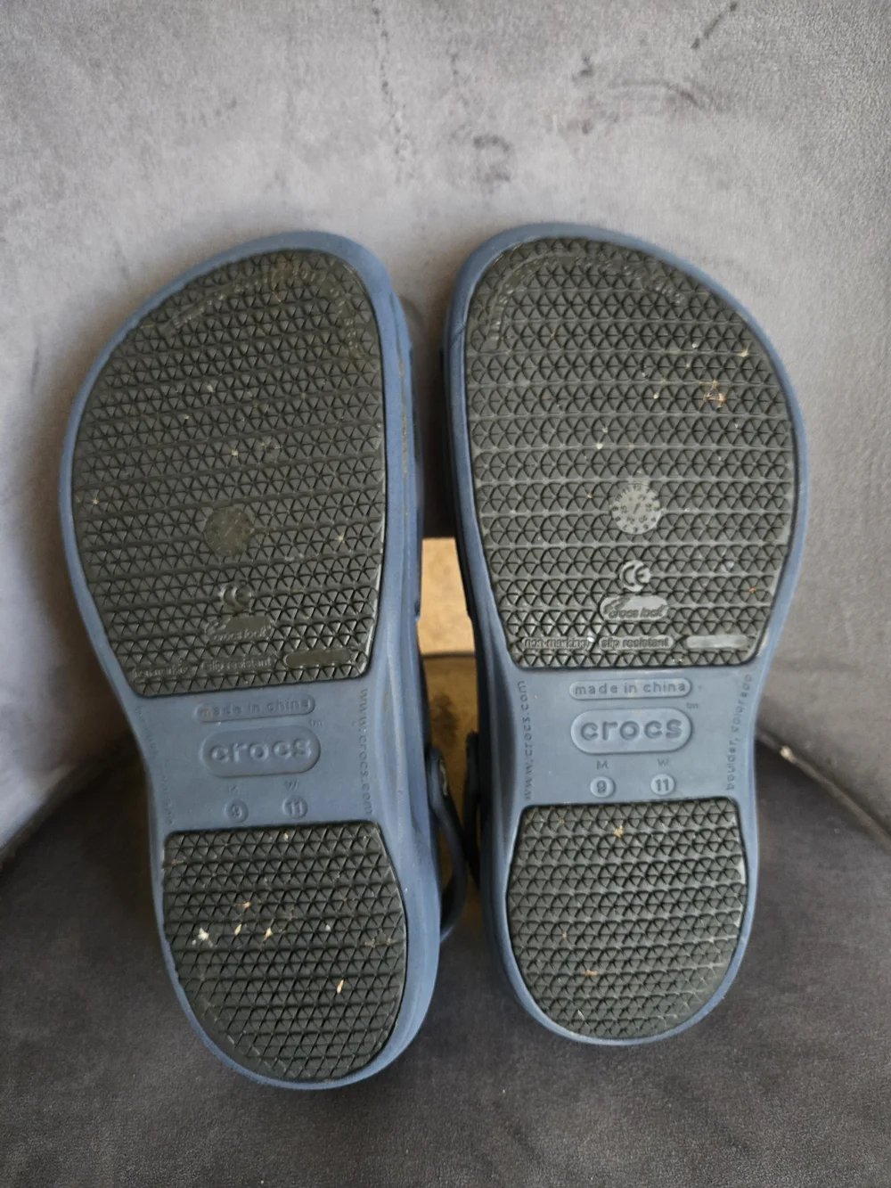 CROCS Men's Navy Blue Slip-On Clogs with Heel Strap